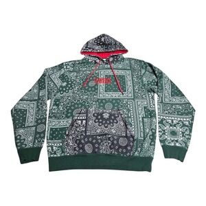 Scarface X Shoe Palace Hoodie Size Large Sweatshirt Mens Green Bandana Print‎